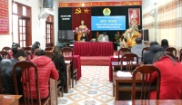 Đc Phan Thanh Vận - Phó Bí thư thường trực Đảng ủy dân chính đảng tỉnh phát biểu tại hội nghị