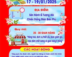 LĐLĐ tỉnh Điện Biên sẽ tặng 6000 phiếu giảm giá cho người lao động tại Chợ Tết Công đoàn