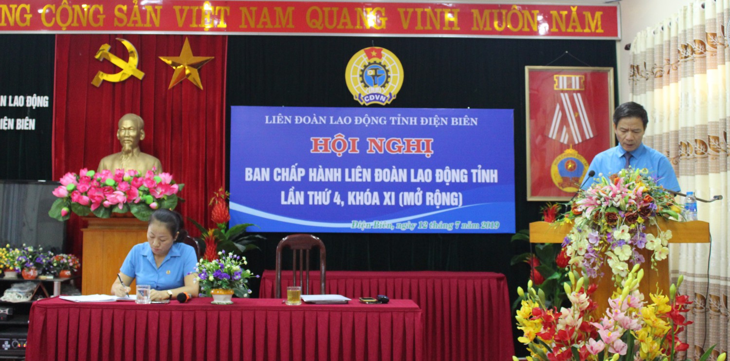 09 Hội nghị Ban Chấp hành Liên đoàn lao động tỉnh Điện Biên lần thứ 4 01